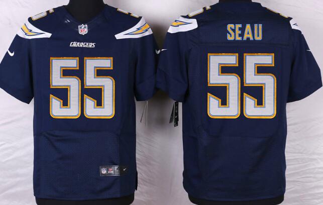 nike San Diego Chargers 55 Junior Seau blue elite nfl jersey