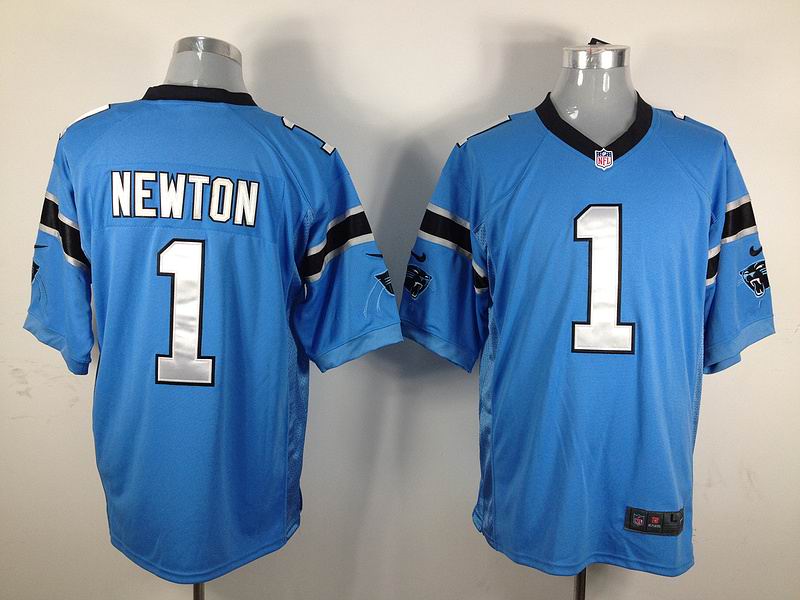 nike game carolina panthers 1 cam newton blue nfl jerseys