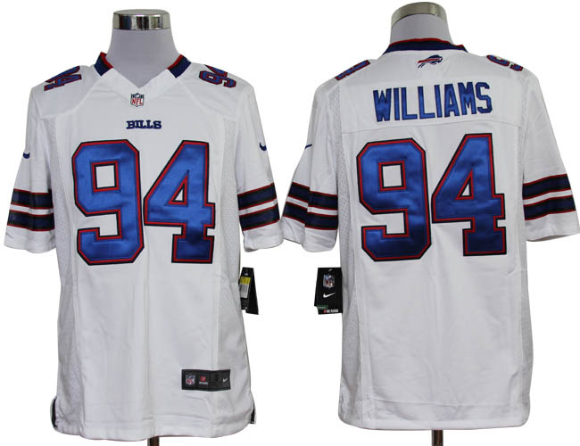 nike game jerseys Buffalo Bills WILLIAMS 94 white NFL Jerseys