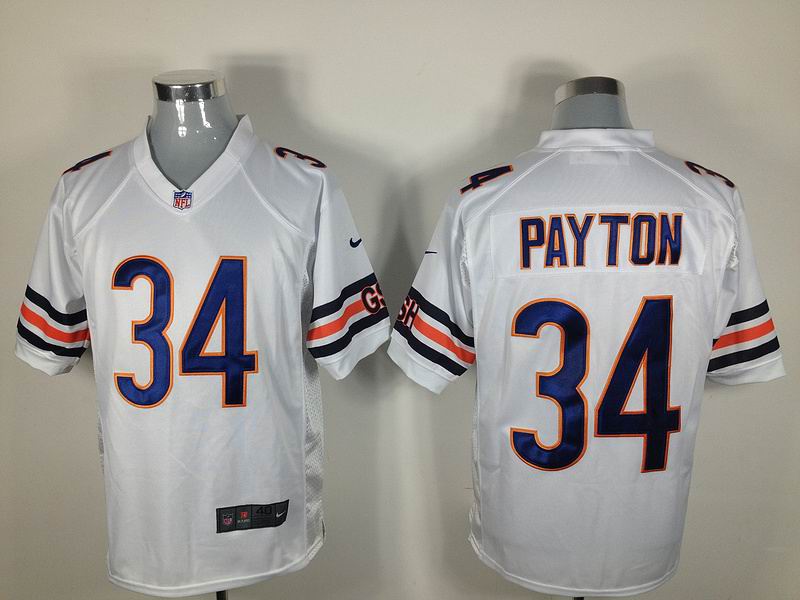 nike game jerseys Chicago Bears Walter Payton 34 White