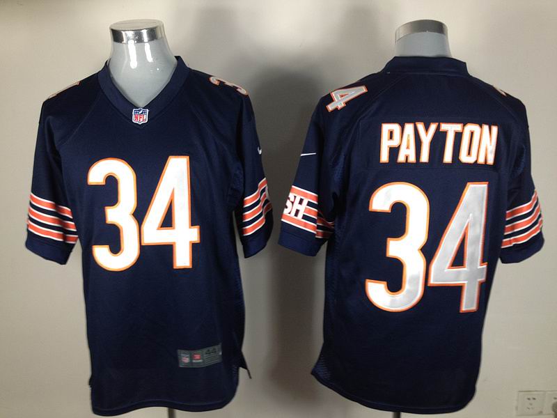 nike game jerseys Chicago Bears Walter Payton 34 blue