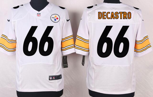 nike pittsburgh steelers 66 David Decastro white elite nfl jersey