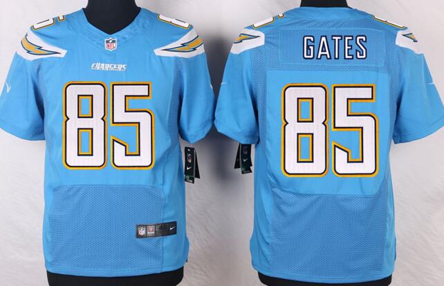 nike san diego chargers 85 antonio gates elite light skyblue nfl jerseys