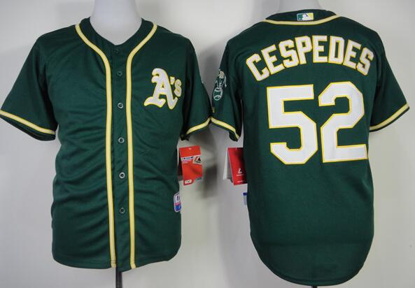 oakland athletics 52 yoenis cespedes green men baseball mlb jerseys