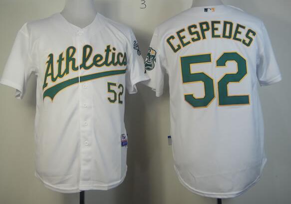 oakland athletics 52 yoenis cespedes white men baseball mlb jerseys