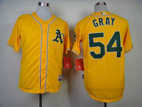 oakland athletics 54 Gray yellow mlb jerseys