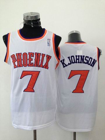 phoenix Suns 7 K Johnson white men nba basketball jerseys