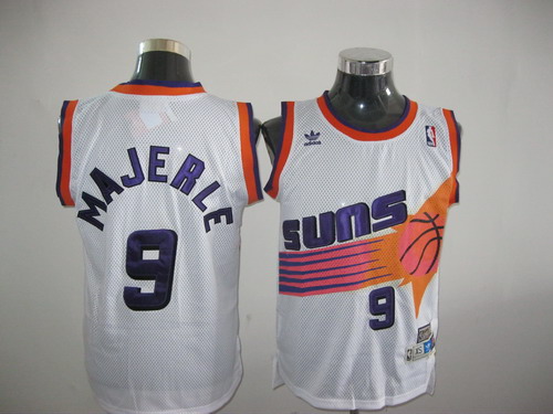 phoenix Suns 9 MAJERLE white nba basketball jerseys