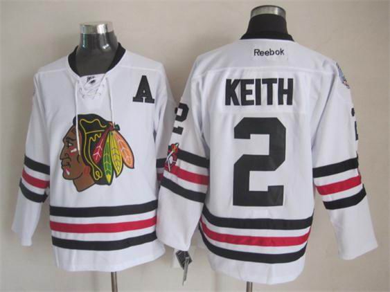 reebok Chicago Blackhawks 2 Duncan Keith White Ice hockey Jersey