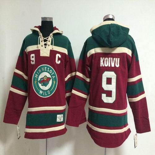 reebok Minnesota Wild Mikko Koivu 9 red green nhl ice hockey  jerseys