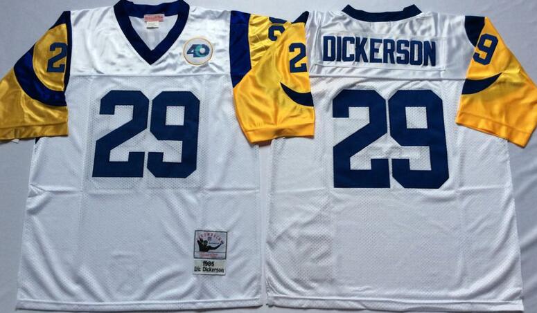 san louis rams Blue 29 DICKERSON MEN Throwback white nfl Jersey