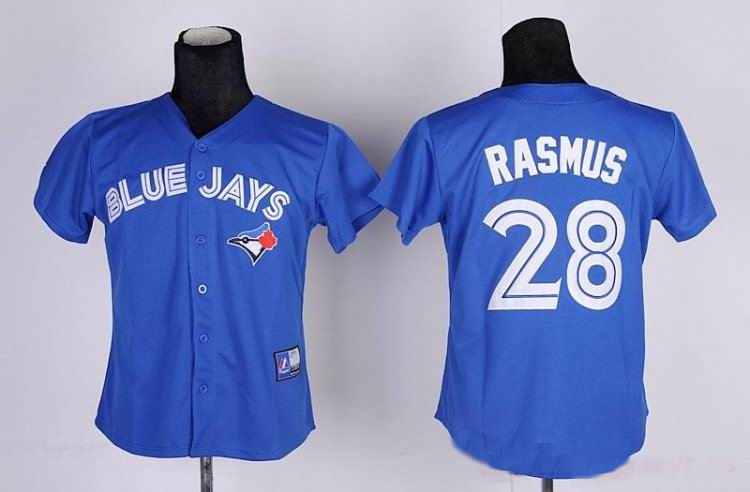 toronto blue jays colby rasmus #28 blue mlb kid jerseys