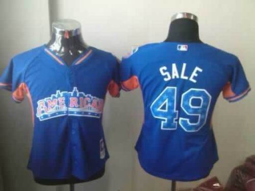 women 2013 Chicago White Sox SALE 49# blue mlb all star Jersey