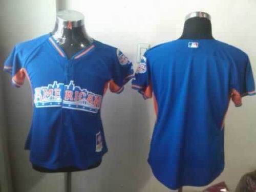 women 2013 mlb all star blank blue jersey