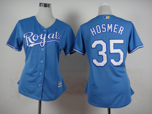 women Kansas City Royals Eric Hosmer 35# light blue mlb jerseys