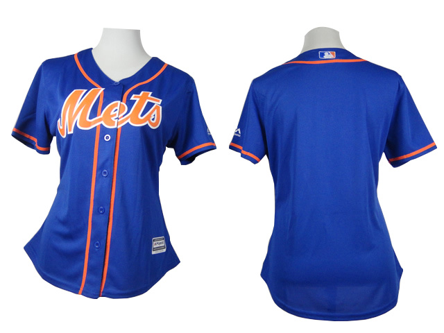 women New York Mets blank Blue MLB Jerseys(1)