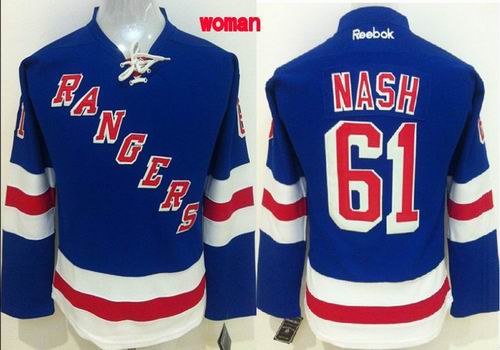 women New York Rangers Rick Nash 61 Blue NHL Jerseys