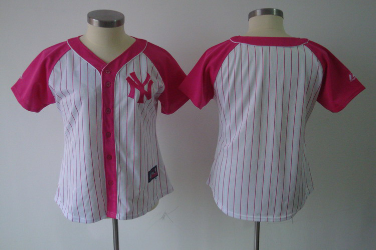 women New York Yankees blank white mlb Jersey