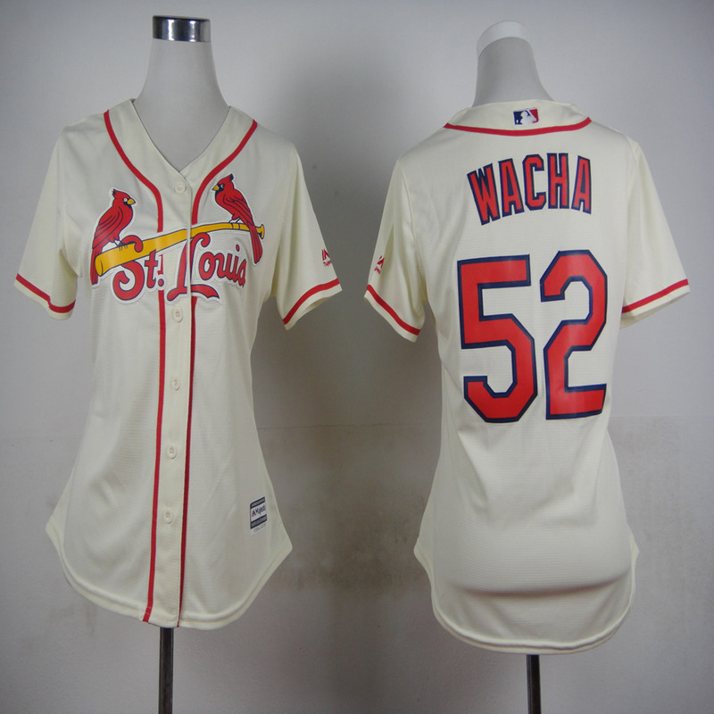 women St.Louis Cardinals Michael Wacha 52 beige MLB Jerseys