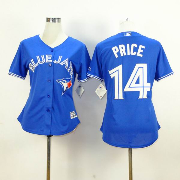 women Toronto Blue Jays David Price #14 blue majestic mlb Jersey