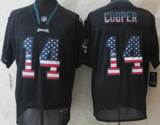 2014 New Nike Philadelphia Eagles 14 Cooper USA Flag Fashion Black Elite Jerseys 2014 New Nike Philadelphia Eagles 14 Cooper USA Flag Fashion Black Elite Jerseys