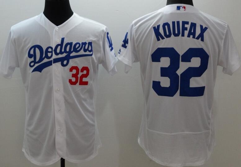 2016 Los Angeles Dodgers 32 Sandy Koufax white men baseball mlb jerseys