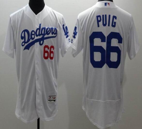2016 Los Angeles Dodgers 66 Yasiel Puig white elite men baseball mlb jersey 2016 Los Angeles Dodgers 66 Yasiel Puig white elite men baseball mlb jersey