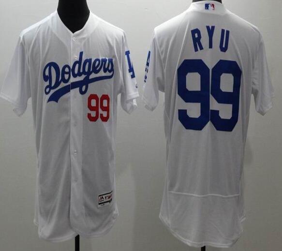 2016 Los Angeles Dodgers 99 Hyun-Jin Ryu white elite men baseball mlb jersey