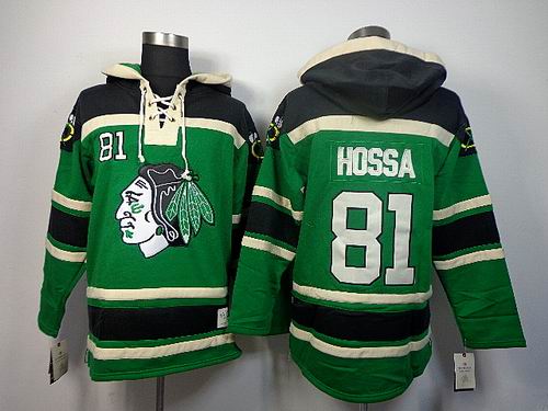 Chicago Blackhawks #81 HOSSA Green NHL Hooded Sweatshirt Chicago Blackhawks #81 HOSSA Green NHL Hooded Sweatshirt