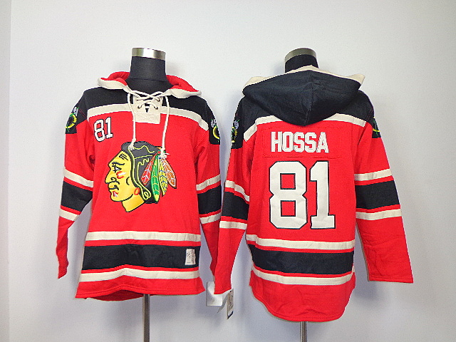 Chicago Blackhawks #81 Marian Hossa Red NHL Hooded Sweatshirt Chicago Blackhawks #81 Marian Hossa Red NHL Hooded Sweatshirt
