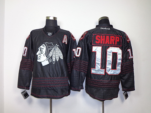 Chicago Blackhawks 10 Patrick Sharp Black men nhl ice hockey jerseys