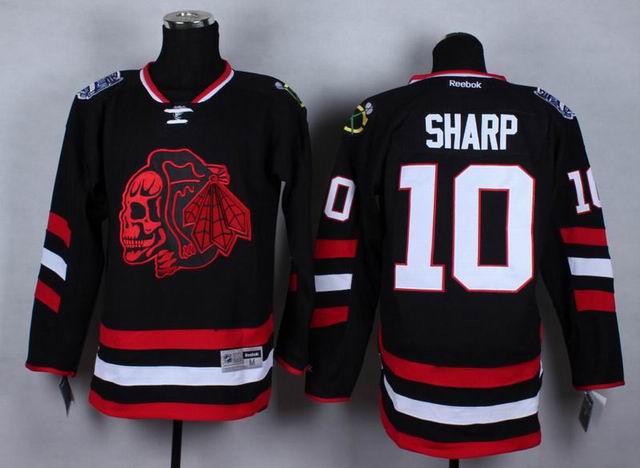 Chicago Blackhawks 10 Patrick Sharp black men ice hockey jersey