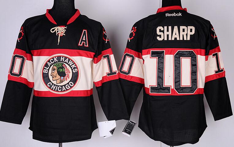 Chicago Blackhawks 10 Patrick Sharp black nhl hockey A patch