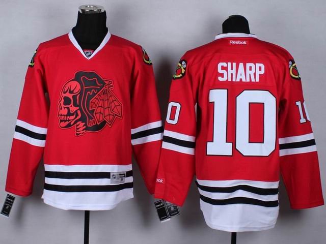 Chicago Blackhawks 10 Patrick Sharp red men ice hockey jerseys