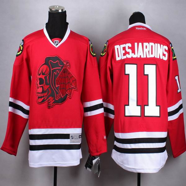 Chicago Blackhawks 11 Andrew Desjardins red  nhl hockey Jerseys