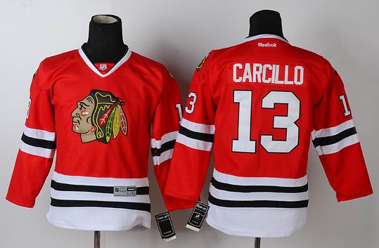 Chicago Blackhawks 13 CARCILLO red nhl hockey Jersey Chicago Blackhawks 13 CARCILLO red nhl hockey Jersey