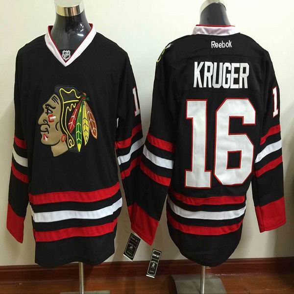 Chicago Blackhawks 16 Marcus Kruger men black nhl jerseys Chicago Blackhawks 16 Marcus Kruger men black nhl jerseys