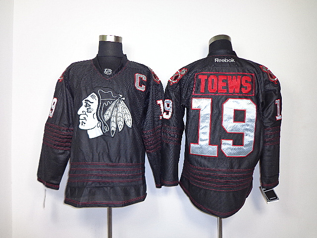 Chicago Blackhawks 19 Jonathan Toews Black men nhl ice hockey jerseys