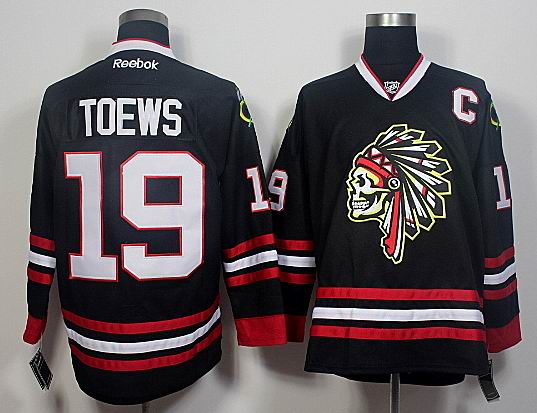 Chicago Blackhawks 19 Jonathan Toews black hockey nhl new jersey