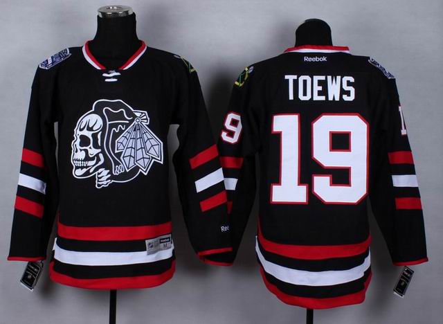 Chicago Blackhawks 19 Jonathan Toews black men Ice Hockey jerseys