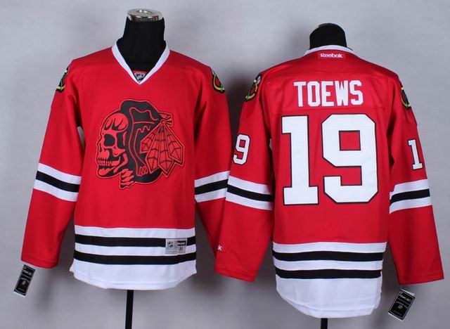 Chicago Blackhawks 19 Jonathan Toews men red Ice Hockey jerseys