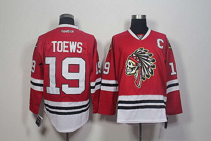 Chicago Blackhawks 19 Jonathan Toews red hockey nhl New jersey