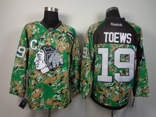 Chicago Blackhawks 19 nTOEWS camo Green Reebok men nhl Jersey Chicago Blackhawks 19 nTOEWS camo Green Reebok men nhl Jersey
