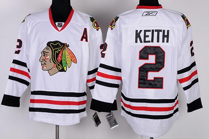 Chicago Blackhawks 2 Duncan Keith Reebok White hockey Jersey Chicago Blackhawks 2 Duncan Keith Reebok White hockey Jersey