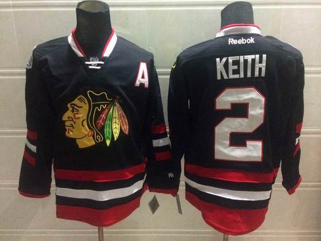 Chicago Blackhawks 2 Duncan Keith black nhl Jersey A patch Chicago Blackhawks 2 Duncan Keith black nhl Jersey A patch