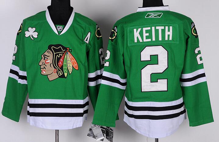 Chicago Blackhawks 2 KEITH Green men ice hockey nhl jerseys Chicago Blackhawks 2 KEITH Green men ice hockey nhl jerseys