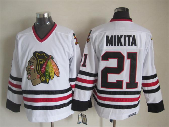 Chicago Blackhawks 21 Stan Mikita white CCM Ice men ice hockey nhl jerseys Chicago Blackhawks 21 Stan Mikita white CCM Ice men ice hockey nhl jerseys