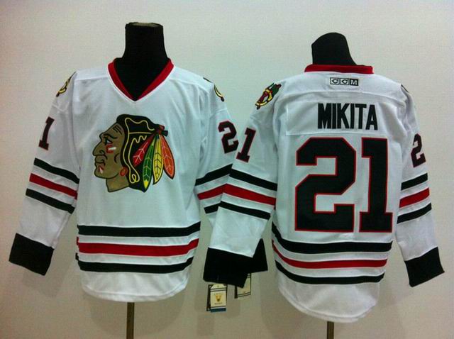 Chicago Blackhawks 21 Stan Mikita white CCM men ice hockey nhl jerseys