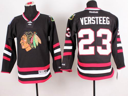 Chicago Blackhawks 23 VERSTEEG black hockey men nhl Jersey Chicago Blackhawks 23 VERSTEEG black hockey men nhl Jersey