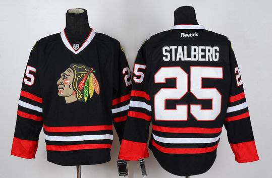 Chicago Blackhawks 25 Viktor Stalberg black nhl hockey Jersey